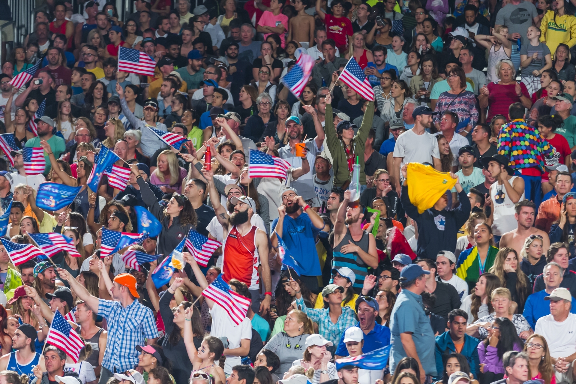 The US fans were in great voice throughout the tournament. Photocredit: Martin Steinthaler.
